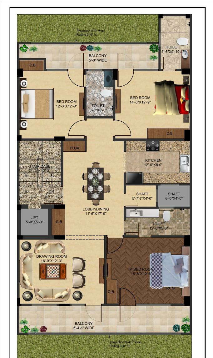 3bhk independent floor